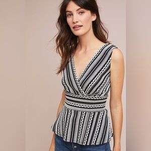 LAST CHANCE | Anthropologie | Vanessa Virginia Upton Peplum Top | Like New